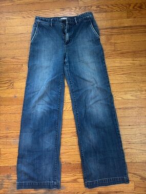 Madewell women’s wide leg jeans in Dark Blue
